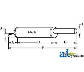 UCA30850  Muffler Horizontal---Replaces K910539C